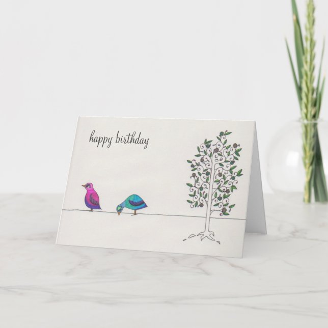 schlichter glücklicher Geburtstag Karte (Vorderseite)