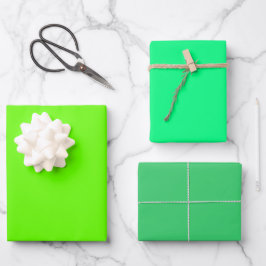 Schlichter, heller Frühling UFO Grüne Schattierung Geschenkpapier Set