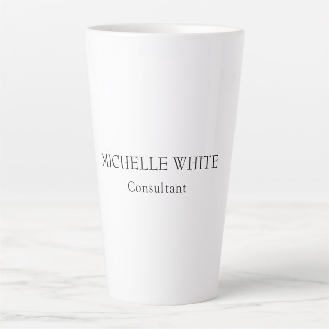 Schlichter klassischer Minimalistischer Berufliche Milchtasse (Vorderseite)