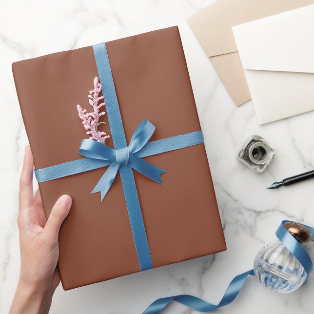 Schlichter Kupfer-Braune Farbton Geschenkpapier (Schenken)