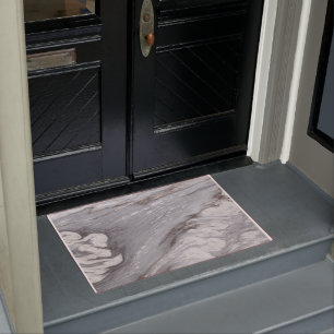 schlichter, minimalistisch weißer Marmor Fußmatte
