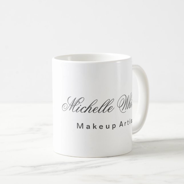 Schlichter Minimalistischer Makeup-Künstler Kaffeetasse (VorderseiteRechts)