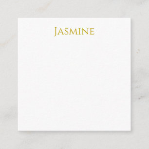 Schlichter Minimalistischer Name der Goldfarbe Begleitkarte