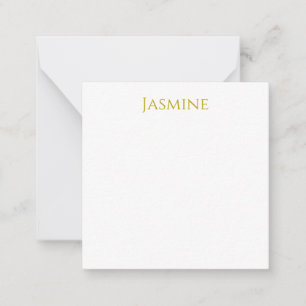 Schlichter Minimalistischer Name der Goldfarbe Mitteilungskarte