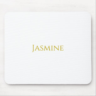 Schlichter Minimalistischer Name der Goldfarbe Mousepad