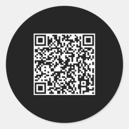 Schlichter QR-Code Elegant scannable Beruflich Runder Aufkleber