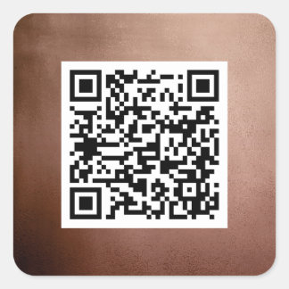 Schlichter QR-Code Elegante Rose Gold Beruflich Quadratischer Aufkleber