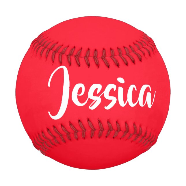 Schlichter, roter Massiv Baseball (Vorderseite)