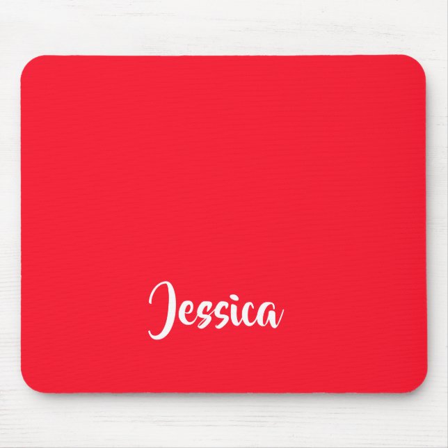 Schlichter, roter Massiv Mousepad (Vorne)