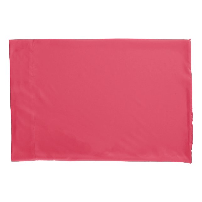 Schlichter roter Pillowcase Kissenbezug (Vorderseite)