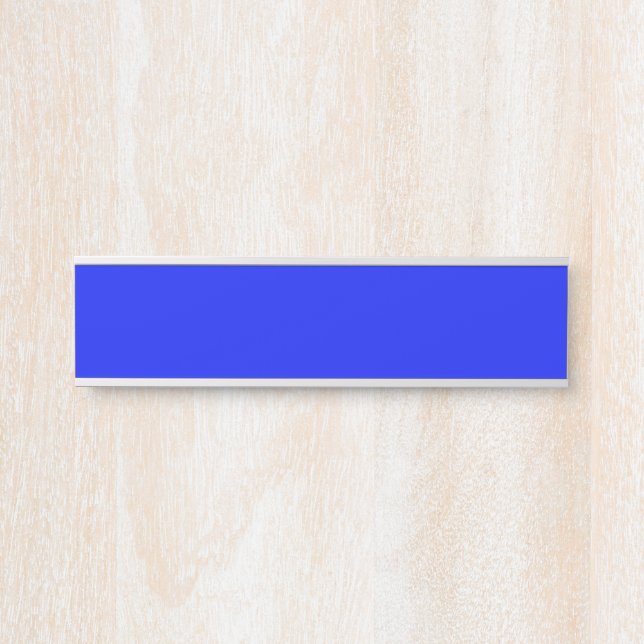 Schlichter Saphir in fester Farbe, leuchtend blau Türschild (Vorderseite )