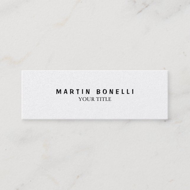 Schlichter Slim Beruflich modern Mini Visitenkarte (Vorderseite)