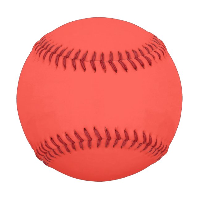Schlichter Sonnenuntergang Orangenkoralle rot Baseball (Vorderseite)