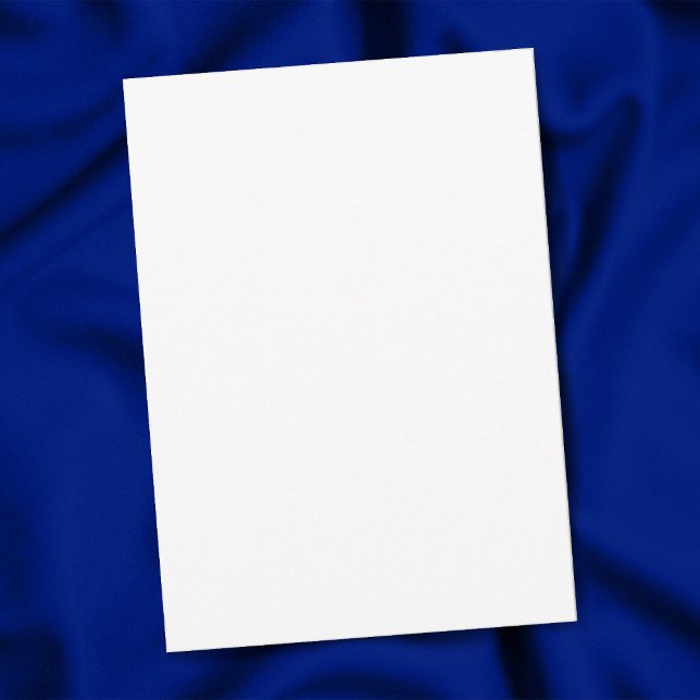 Schlichter weißer 5" x 7" Matte Leere Abschluss Dankeskarte (Plain white matte 5" x 7" graduation thank you card)