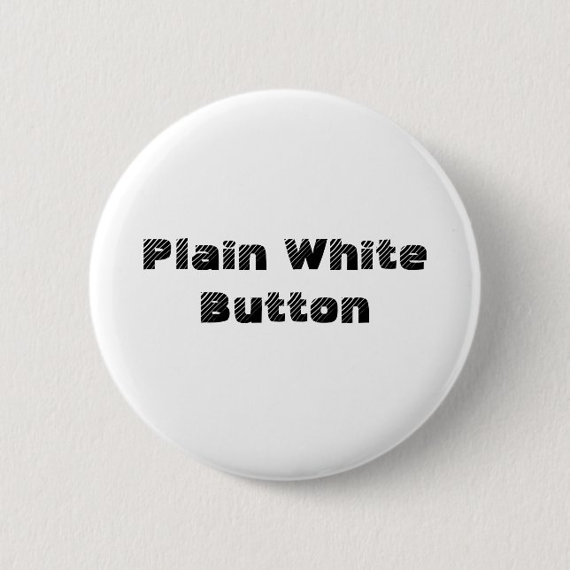 Schlichter weißer Knopf Button (Vorderseite)