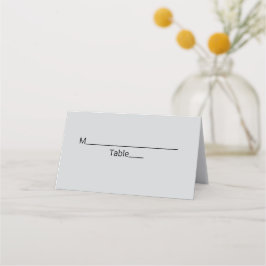 schlichter, weißer Schwarzer Klassiker Platzkarte