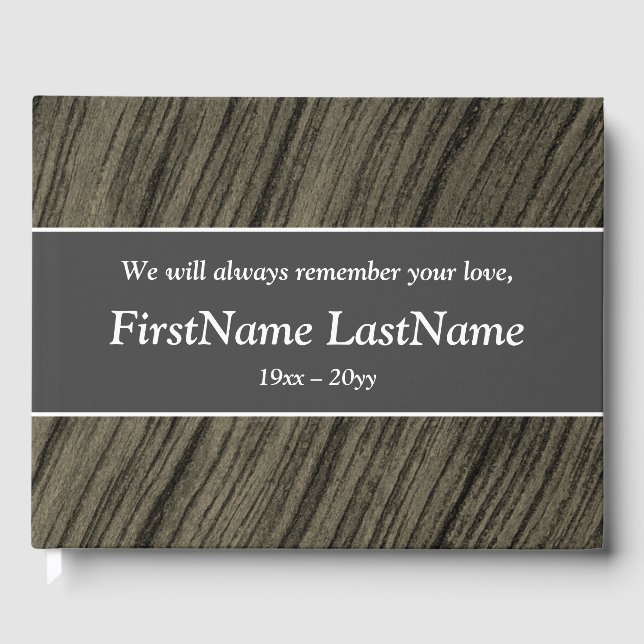 Schlichtes, angesehenes Geweckt Gästebuch (Vorderseite)