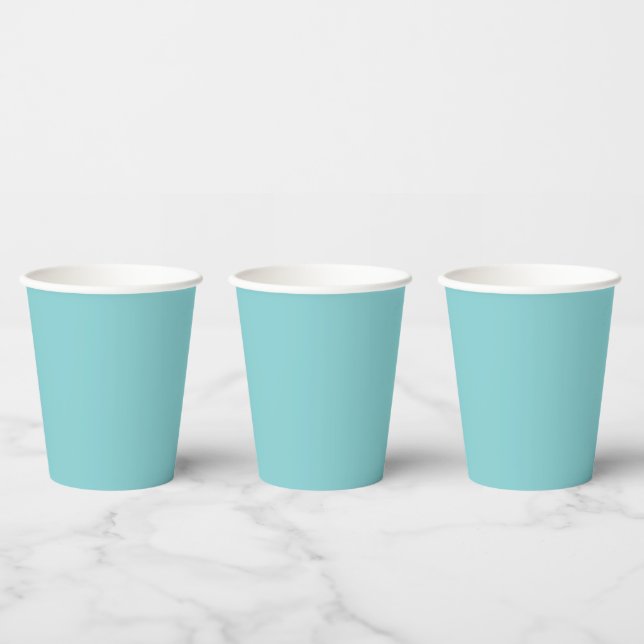 Schlichtes Aqua Splash Blau Pappbecher (Multi)
