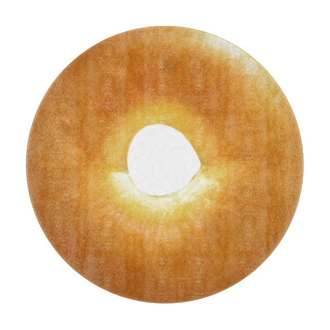 Schlichtes Bagel-Round-Cutting-Board Schneidebrett (Vorderseite)