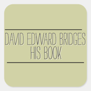 Schlichtes Buchzeichen Quadratischer Aufkleber