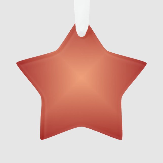 Schlichtes Burnt Orange>Akrylsternornament Ornament (Vorderseite)
