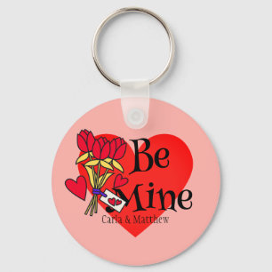 schlichtes, elegantes rosa Valentin, süß für den C Schlüsselanhänger