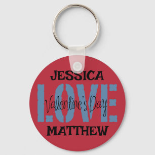 schlichtes elegantes rosa Valentin, süß für Paar Schlüsselanhänger