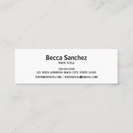 Schlichtes generisches Logo - Modernes Minimum Mini Visitenkarte