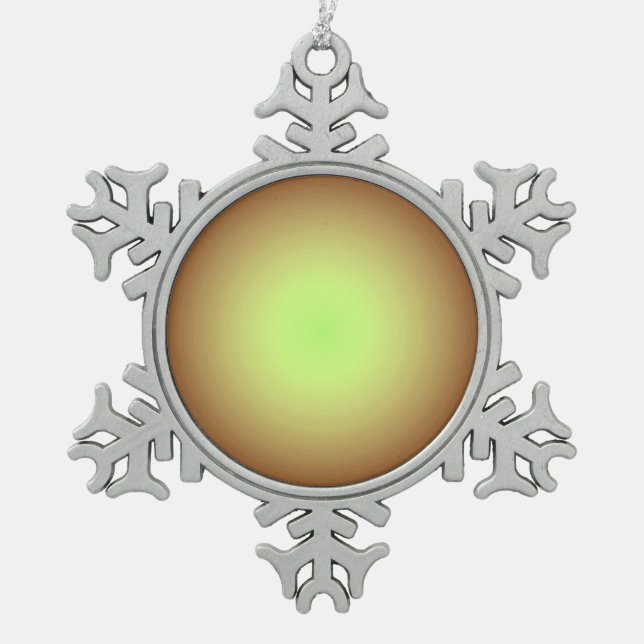 Schlichtes Golddesign>Weihnachtsschmuck Schneeflocken Zinn-Ornament (Vorderseite)