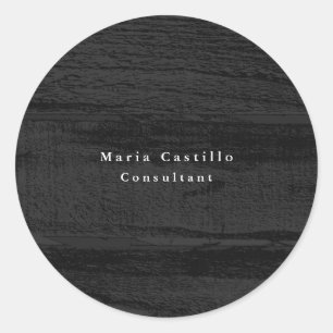 Schlichtes Graues Holz Minimalistisch Moderne Runder Aufkleber