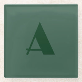 Schlichtes grünes Retro-Zeichen für die benutzerde Glasuntersetzer