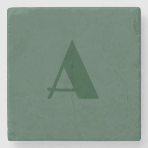 Schlichtes grünes Retro-Zeichen für die benutzerde Steinuntersetzer