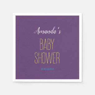 Schlichtes Indigo Gelb Moderne Minimalistische Bab Serviette