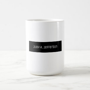 Schlichtes klassisches Minimalistisches Schwarz-We Kaffeetasse