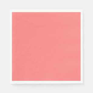 Schlichtes Korallenrosa Serviette