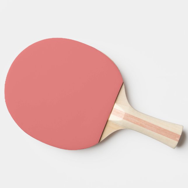 Schlichtes Korallenrosa Tischtennis Schläger (Seitenansicht)