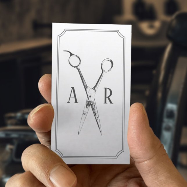 Schlichtes Logo für die Retro-Schere mit dem Haars Visitenkarte (Von Creator hochgeladen)