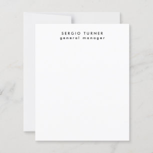 Schlichtes Minimalistisches Berufliches Papierblat