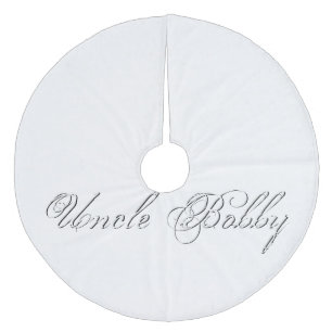 Schlichtes Monogramm Fleece Weihnachtsbaumdecke