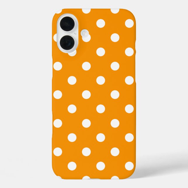 Schlichtes Orange mit Polka-Punkten Case-Mate iPhone Hülle (Rückseite)