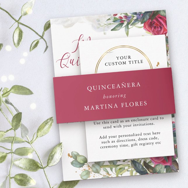 Schlichtes Party in Rot und Weiß Einladungsbanderole (Plain and simple belly bands to set of your invitations, in red  and white)