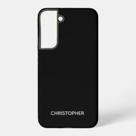 Schlichtes Personalisiertes Schwarz Samsung Galaxy Hülle