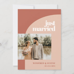 Schlichtes pfirsichfarbenes Foto Ankündigung