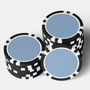 Schlichtes Pulver in fester Farbe blau Pokerchips