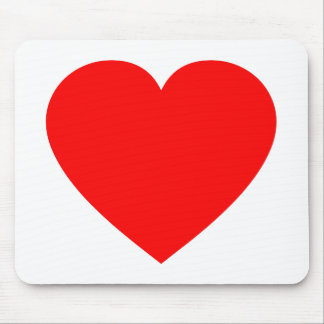 Schlichtes Rotes Herz Mousepad