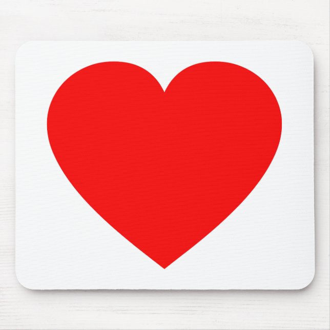 Schlichtes Rotes Herz Mousepad (Vorne)