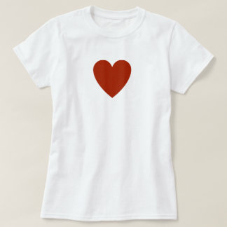 Schlichtes Rotes Herz T-Shirt