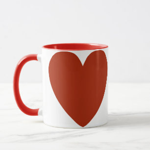 Schlichtes Rotes Herz Tasse