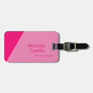 Schlichtes, schlichtes, Minimalistisches Rosa Gepäckanhänger
