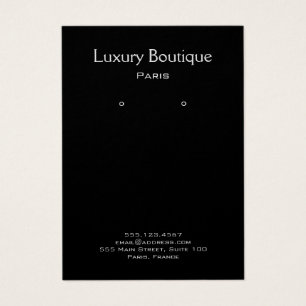 Schlichtes Schwarz-Schmuck-Ohrring-Display